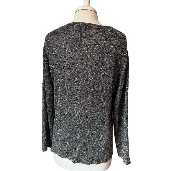 Additions by Chicos Women's 2, US L Boho Chic V Neck Lightweight Knit Sweater - Picture 3 of 7